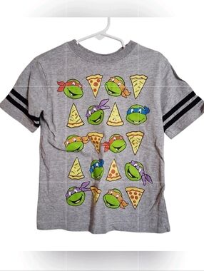 Nickelodeon TMNT | Pizza Graphic Tee | Boys Size 4 XS | Gray